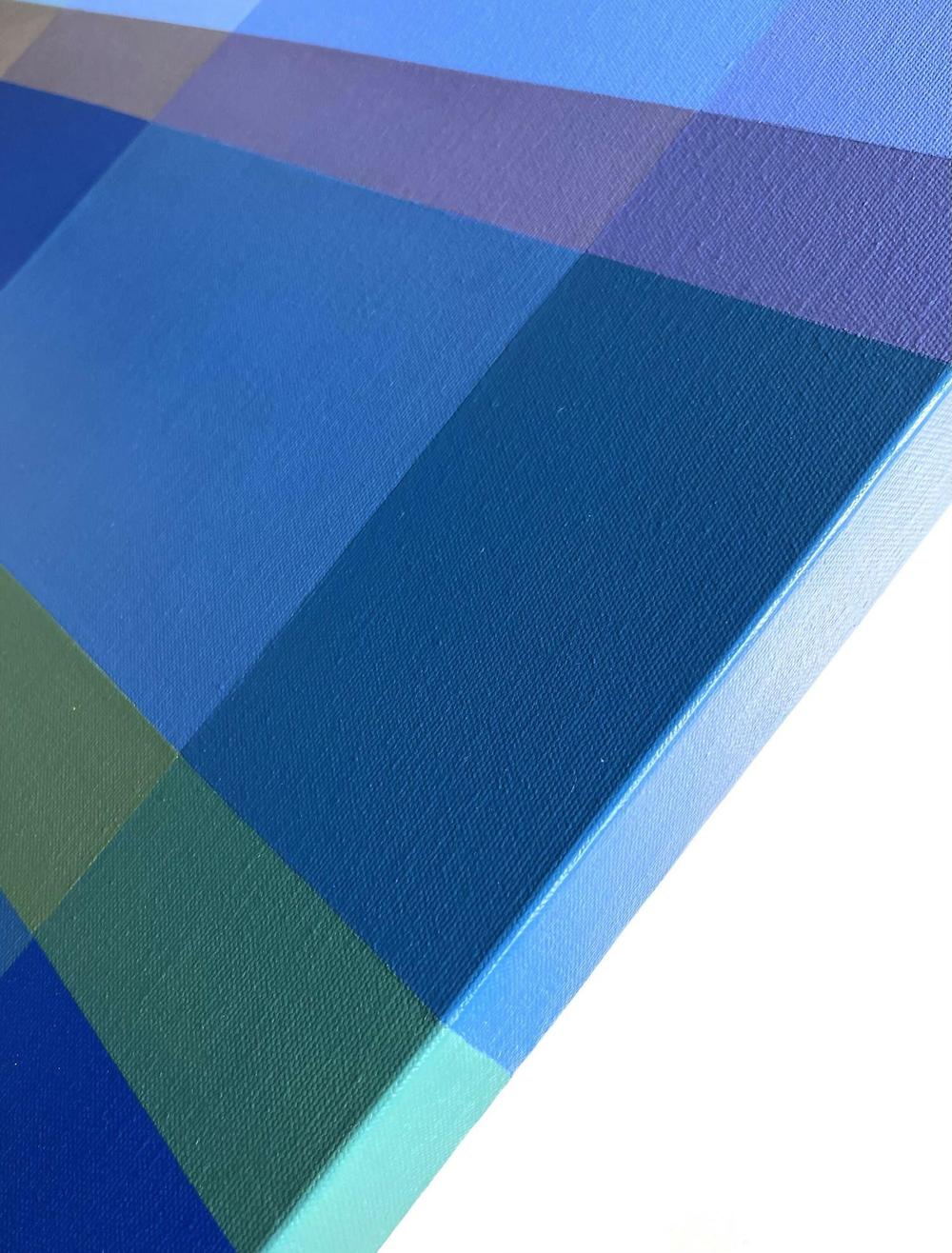 Ocean Promenade, Original Hand-Painted Canvas By Charlotte De Pace-by-Charlotte De Pace-original art-Gioia