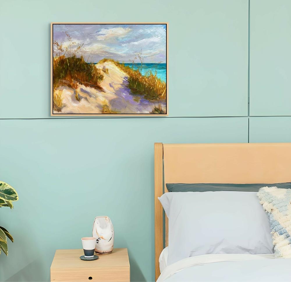 Ocean View in Morning Light-by-Claire Skeet-original art-Gioia