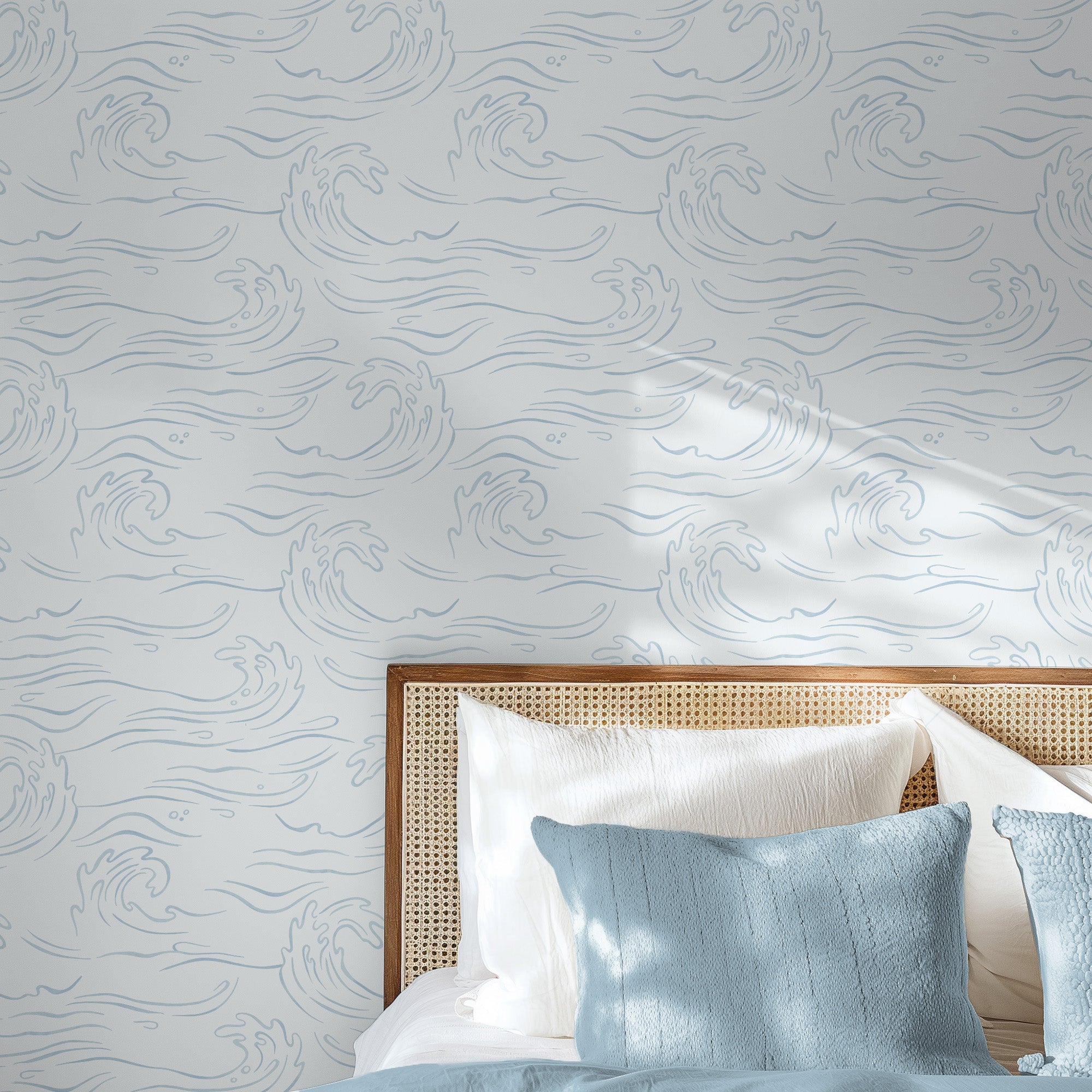 Ocean Waves, Blue Tide-wallpaper-eco-friendly-easy-removal-Gioia Wall Art-5