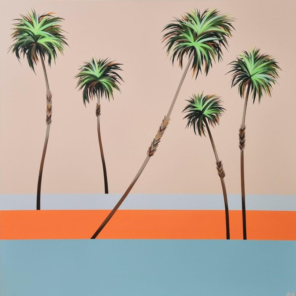 Oceanside #5, Original Hand-Painted Canvas By Michelle Jirsensky-by-Michelle Jirsensky-original art-Gioia