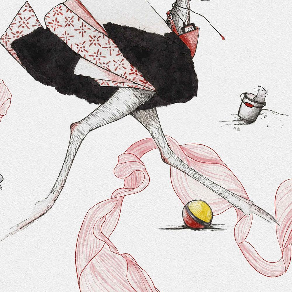 Ostriches-wallpaper-eco-friendly-easy-removal-Iryna Mushkarova-4