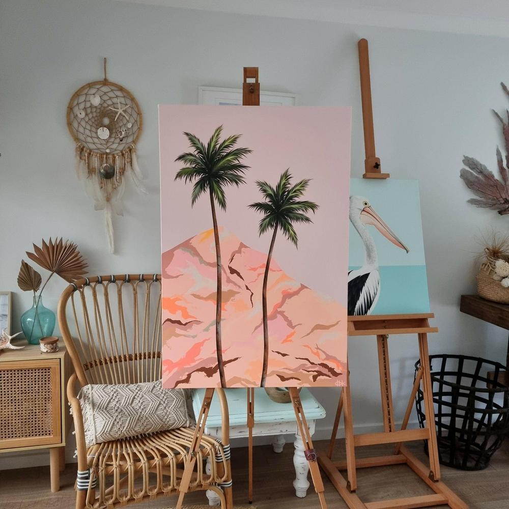 Palm Desert #3, Original Hand-Painted Canvas By Michelle Jirsensky-by-Michelle Jirsensky-original art-Gioia