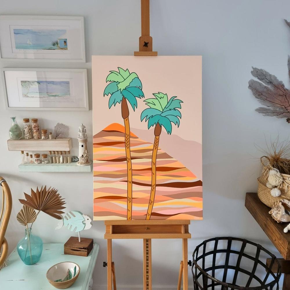 Palm Springs #7, Original Hand-Painted Canvas By Michelle Jirsensky-by-Michelle Jirsensky-original art-Gioia