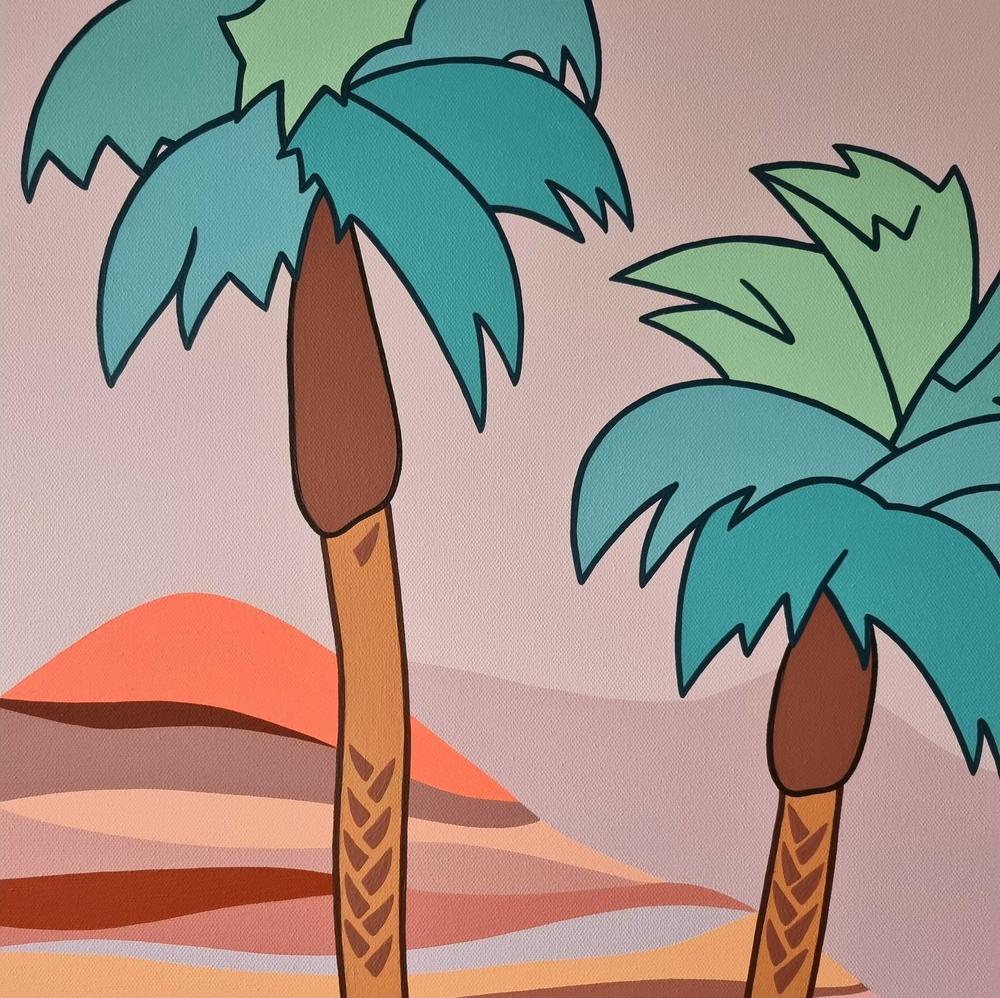 Palm Springs #7, Original Hand-Painted Canvas By Michelle Jirsensky-by-Michelle Jirsensky-original art-Gioia