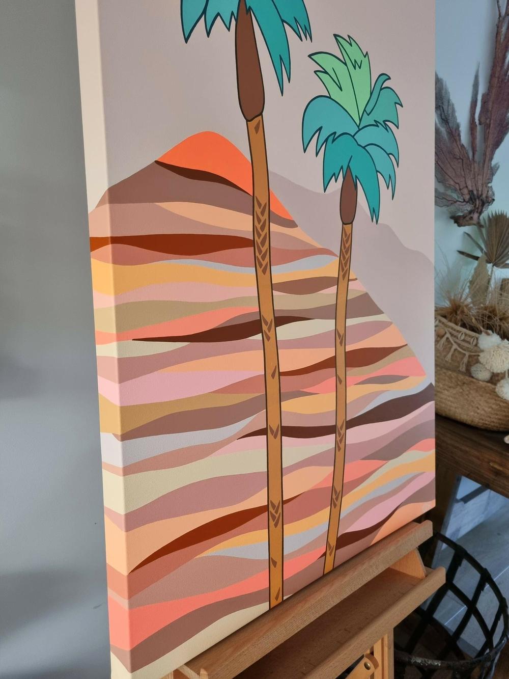 Palm Springs #7, Original Hand-Painted Canvas By Michelle Jirsensky-by-Michelle Jirsensky-original art-Gioia