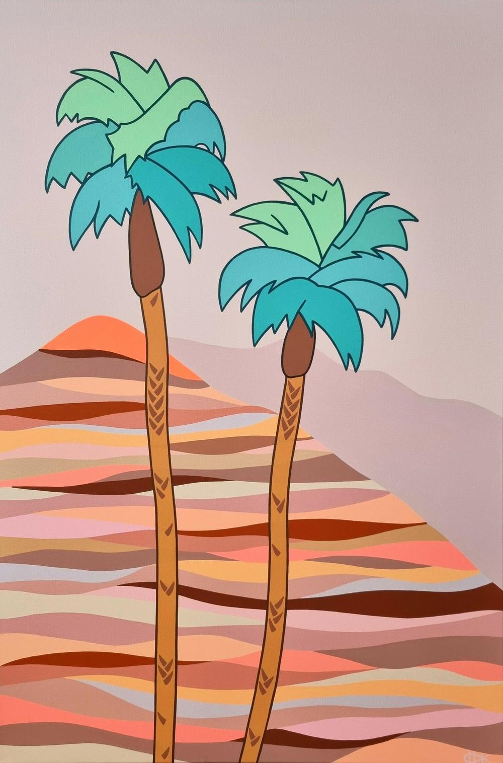 Palm Springs #7, Original Hand-Painted Canvas By Michelle Jirsensky-by-Michelle Jirsensky-original art-Gioia