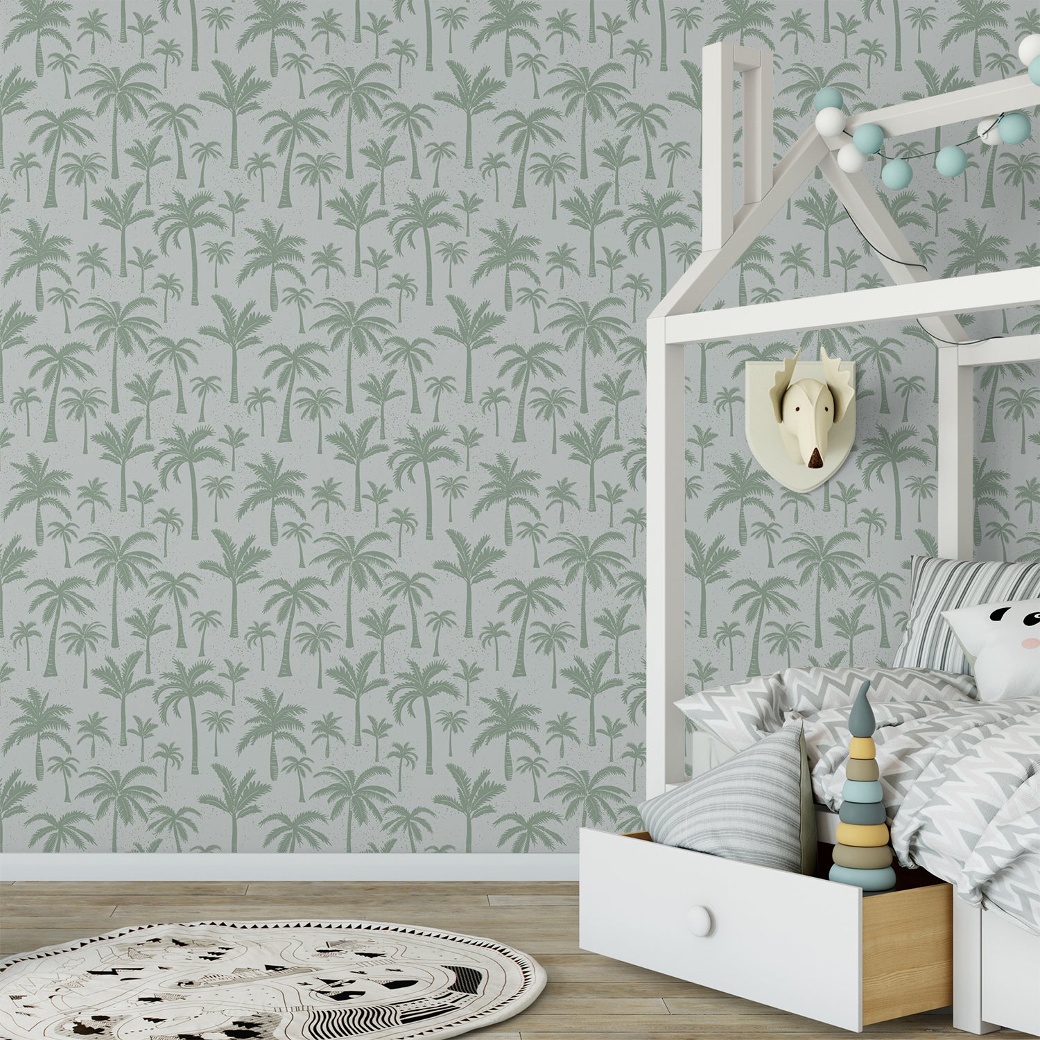 Palm trees Pale Olive