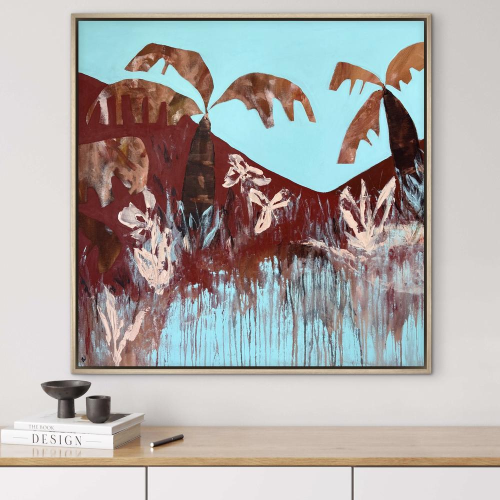 Palms And Tide-by-Carrie Welsh Original Art-original art-Gioia