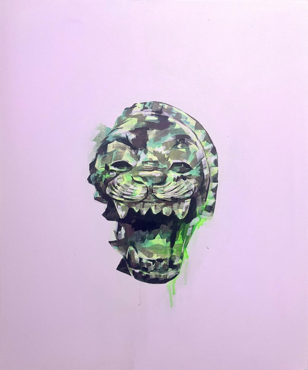 Pantha Head Relic-by-jake reston-original art-Gioia