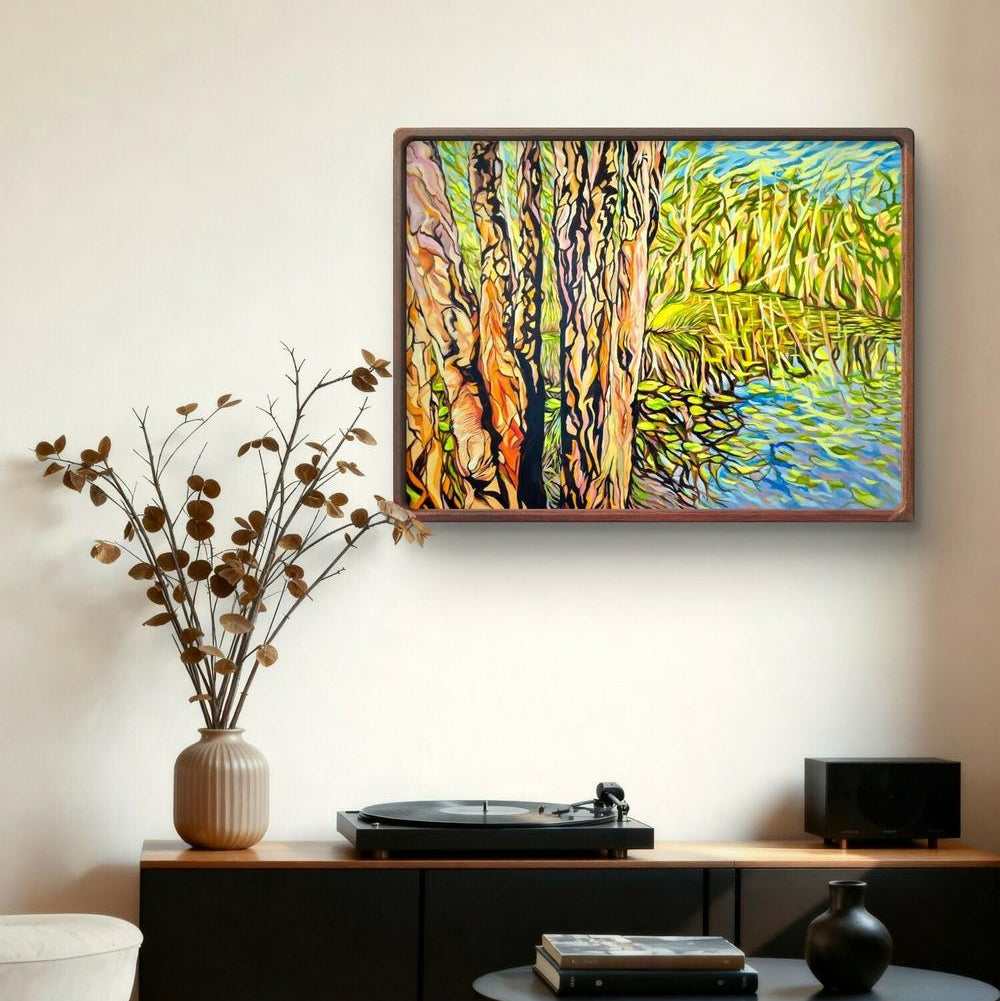 Paperbarks at Urunga Wetlands-by-Brian Purcell Original Art-original art-Gioia