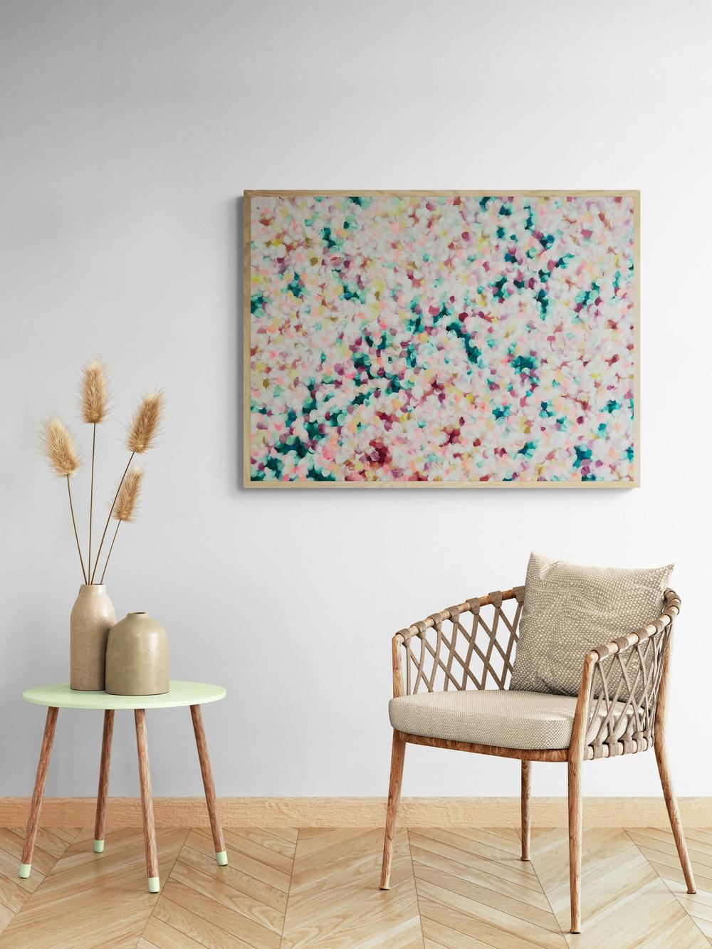 Peach and Cherry Blossoms , Original Artwork-by-Katherine Spiller-original art-Gioia