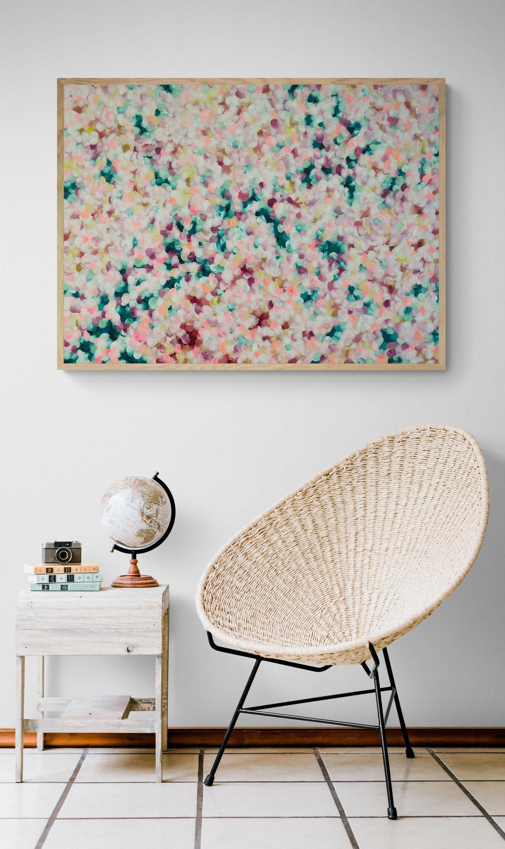 Peach and Cherry Blossoms , Original Artwork-by-Katherine Spiller-original art-Gioia
