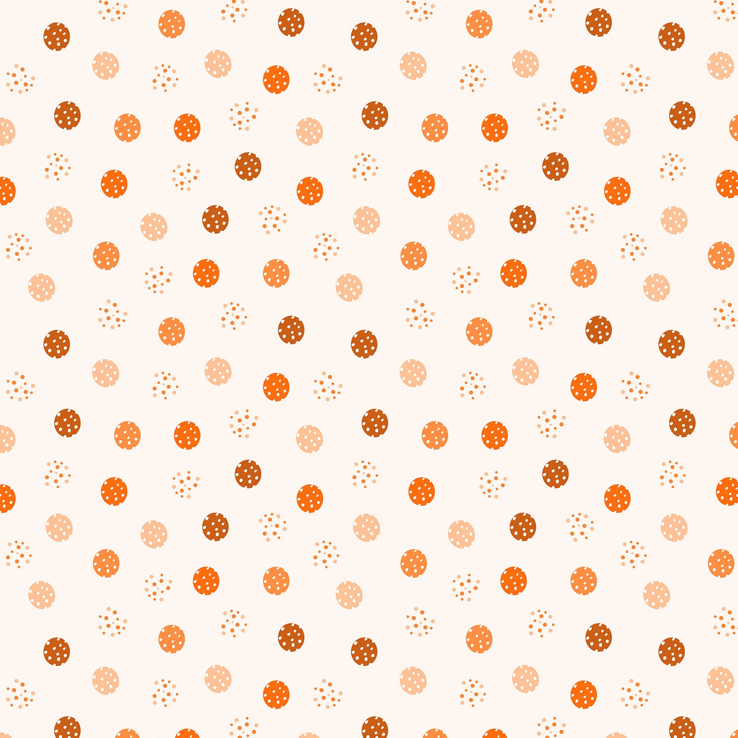 Peachy Dots Peach On Tan
