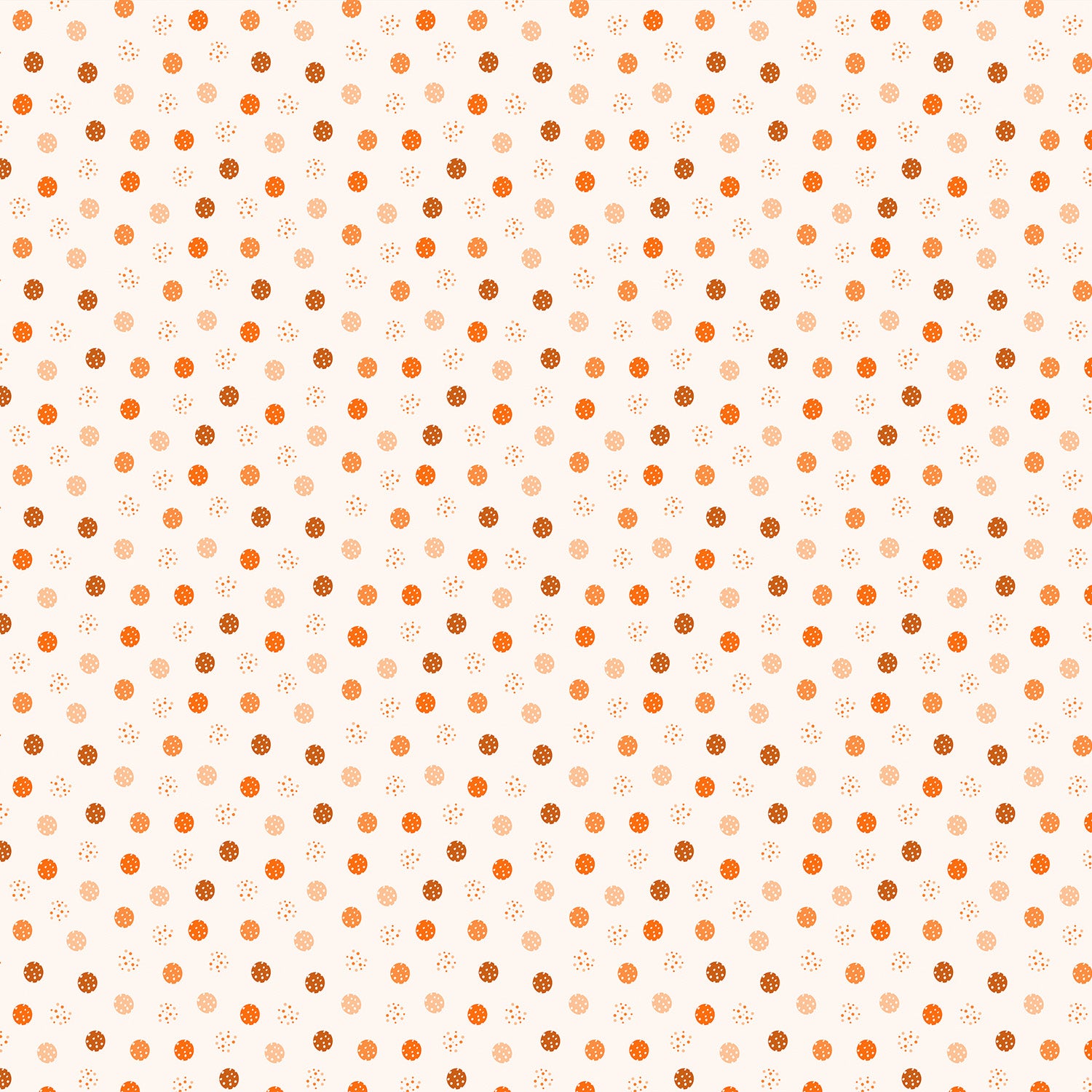 Peachy Dots Peach On Tan