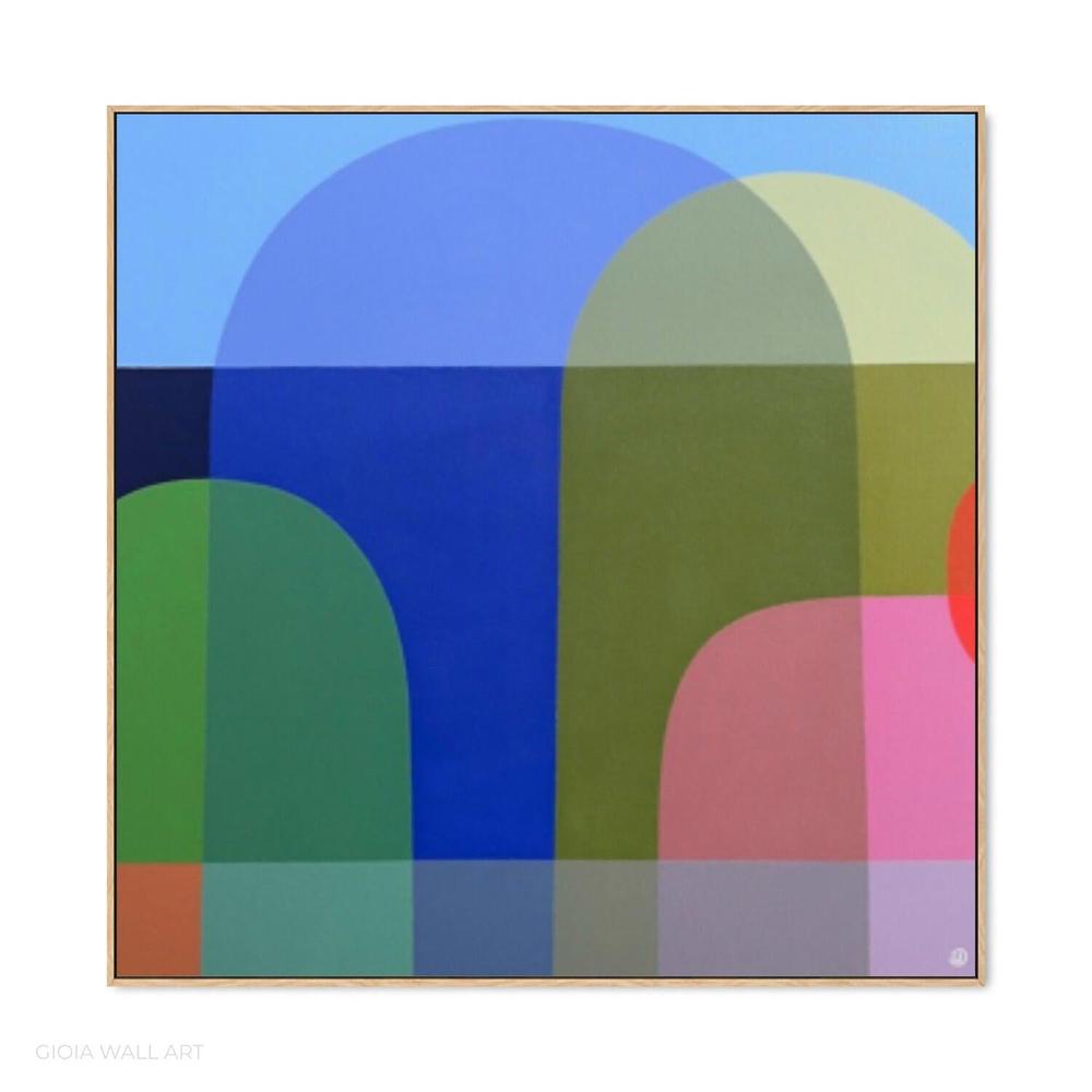 Peninsula Way, Acrylic on Canvas, 71x71cm, By Charlotte De Pace , Original Artwork-by-Charlotte De Pace-original art-Gioia