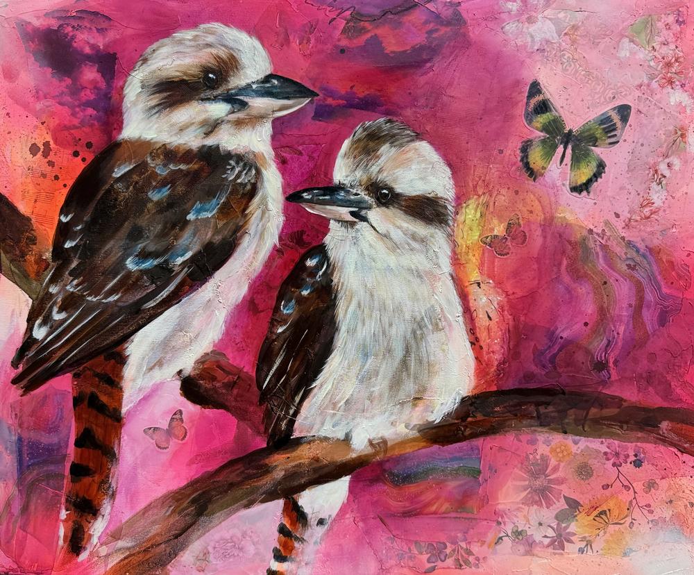 Perched in Paradise , Original Artwork-by-Emily Birdsey Fine Art-original art-Gioia