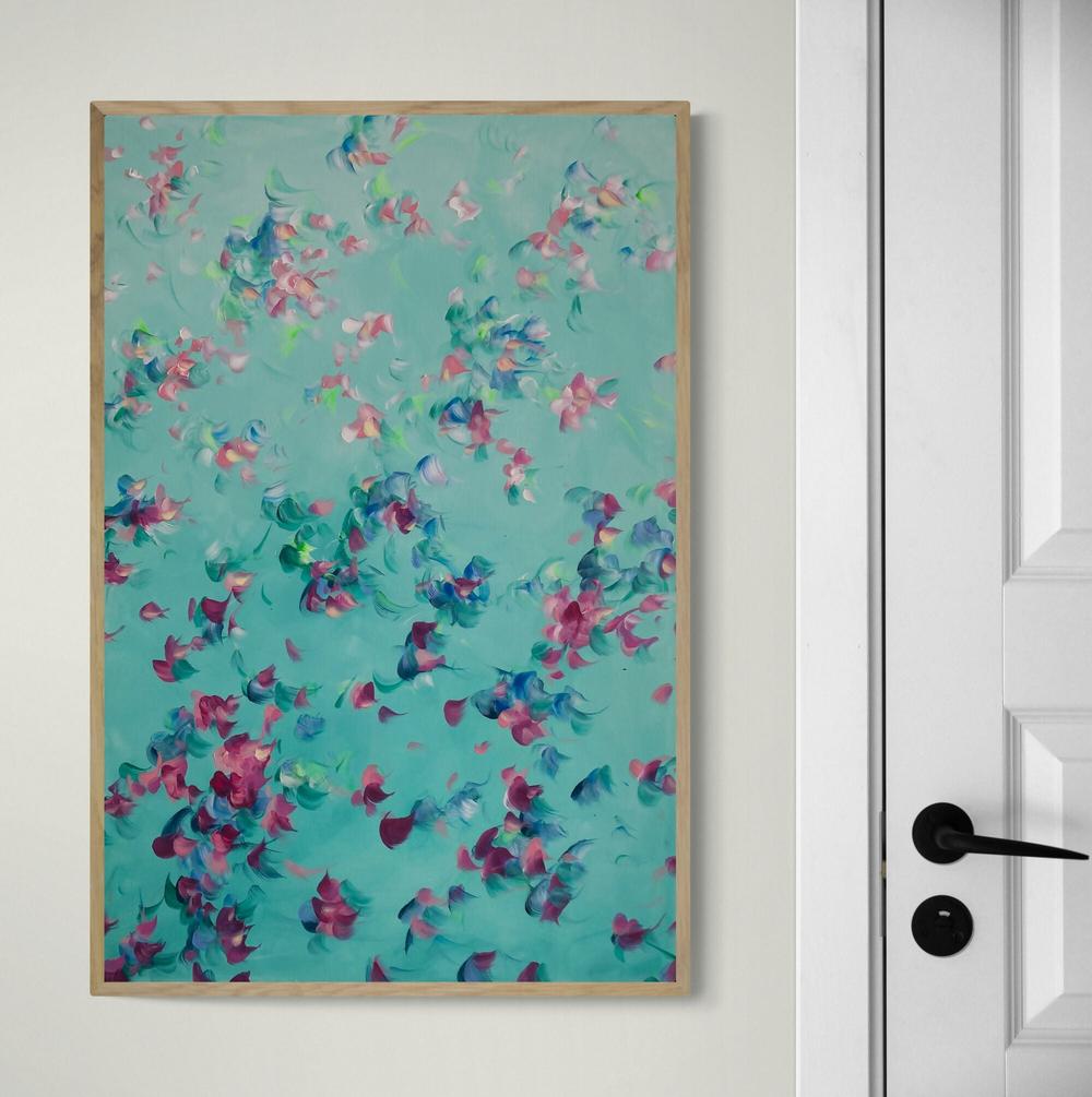 Petal Echoes , Original Artwork-by-Katherine Spiller-original art-Gioia