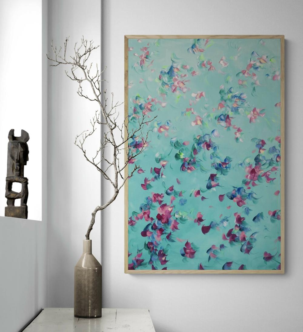 Petal Echoes , Original Artwork-by-Katherine Spiller-original art-Gioia