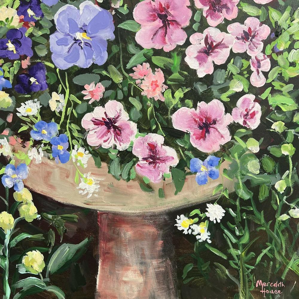 Petunia Vintage. Original hand-painted artwork by Meredith Howse.-by-Meredith Howse-original art-Gioia