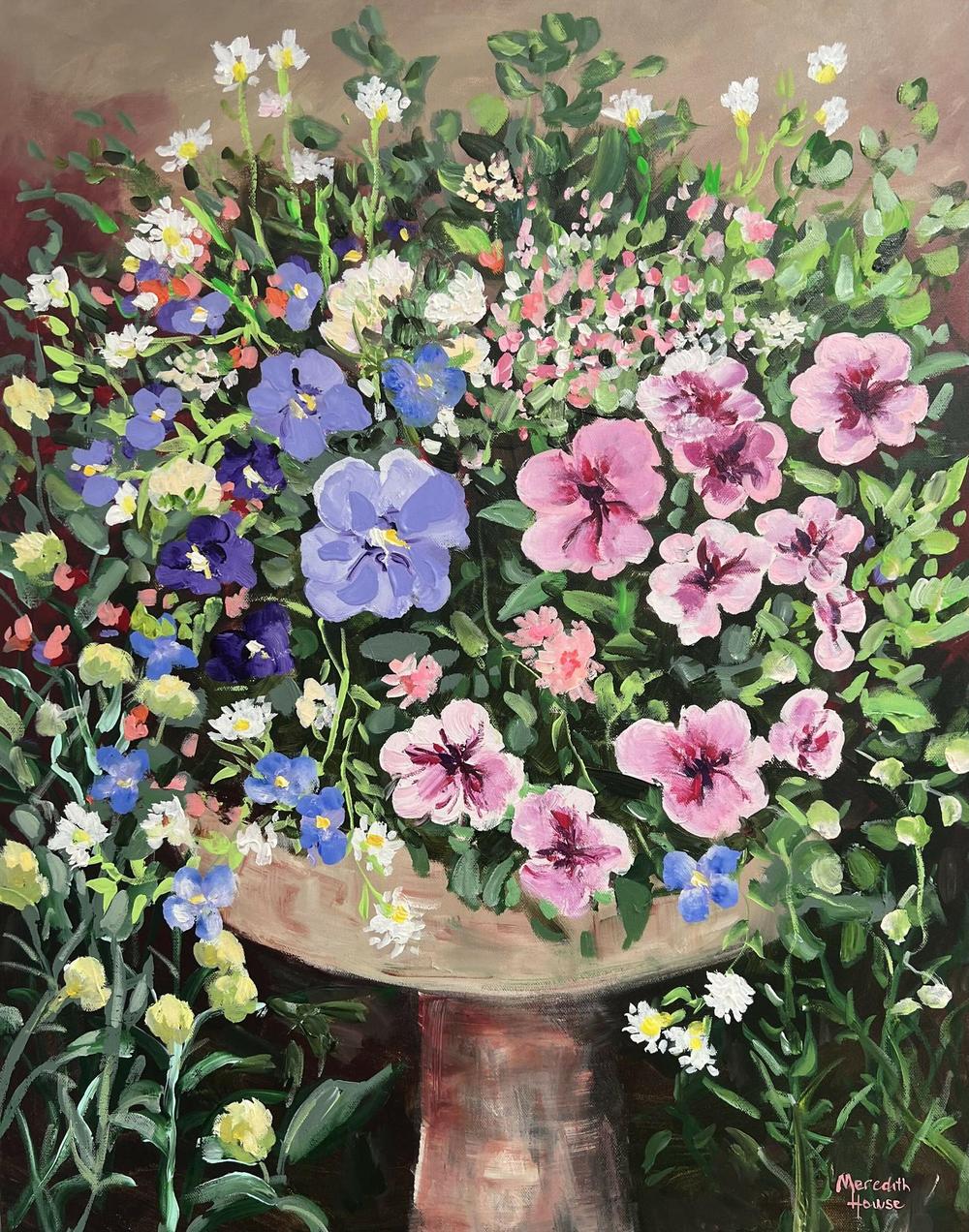 Petunia Vintage. Original hand-painted artwork by Meredith Howse.-by-Meredith Howse-original art-Gioia