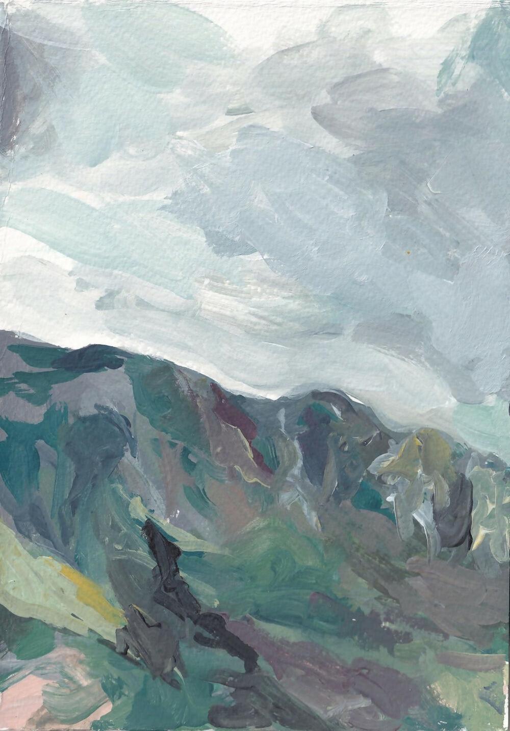 Picos de Europa From Llanes A , Original Artwork-by-Alice Kwan-original art-Gioia