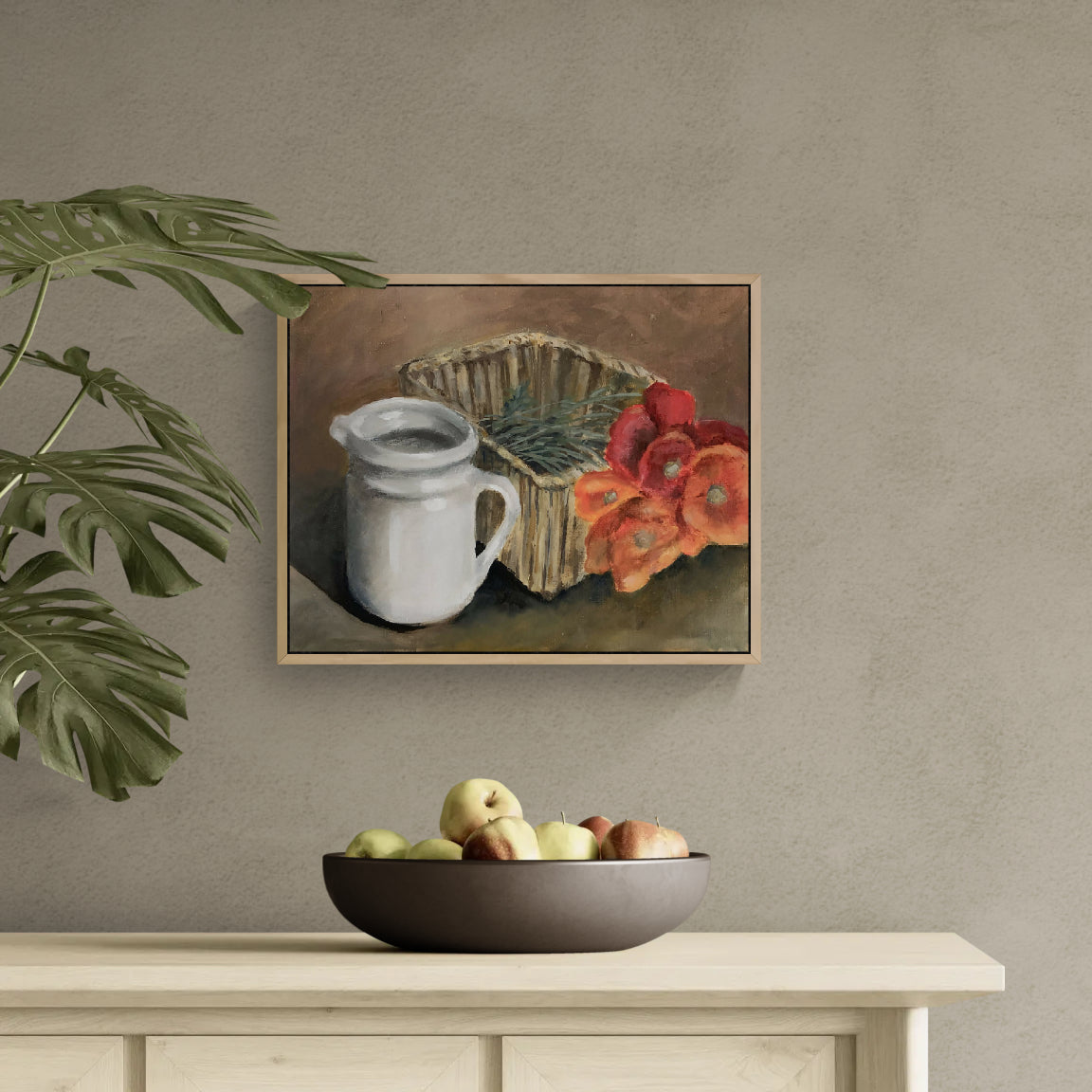Poppies with Jug-by-Pamela Gleeson Original Art-original art-Gioia