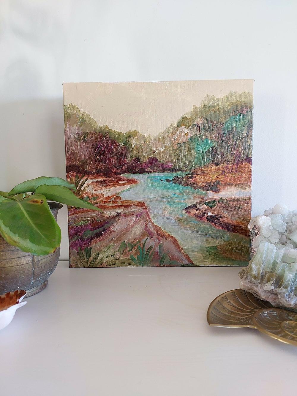 Quiet Spaces #1, Original Hand-Painted Canvas By Amanda Skye-by-Amanda Skye-original art-Gioia