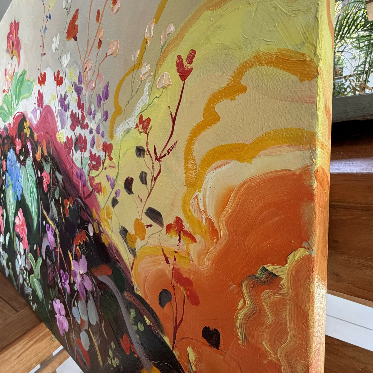 Flamboyant Vintage. Original hand-painted artwork by Meredith Howse.