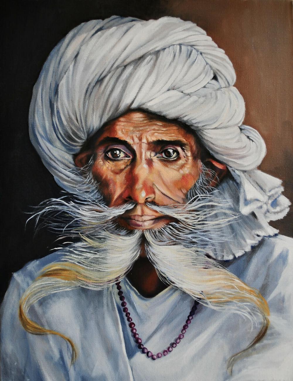 Rabari Herdsman-by-Carol Forbes Croad Original Art-original art-Gioia