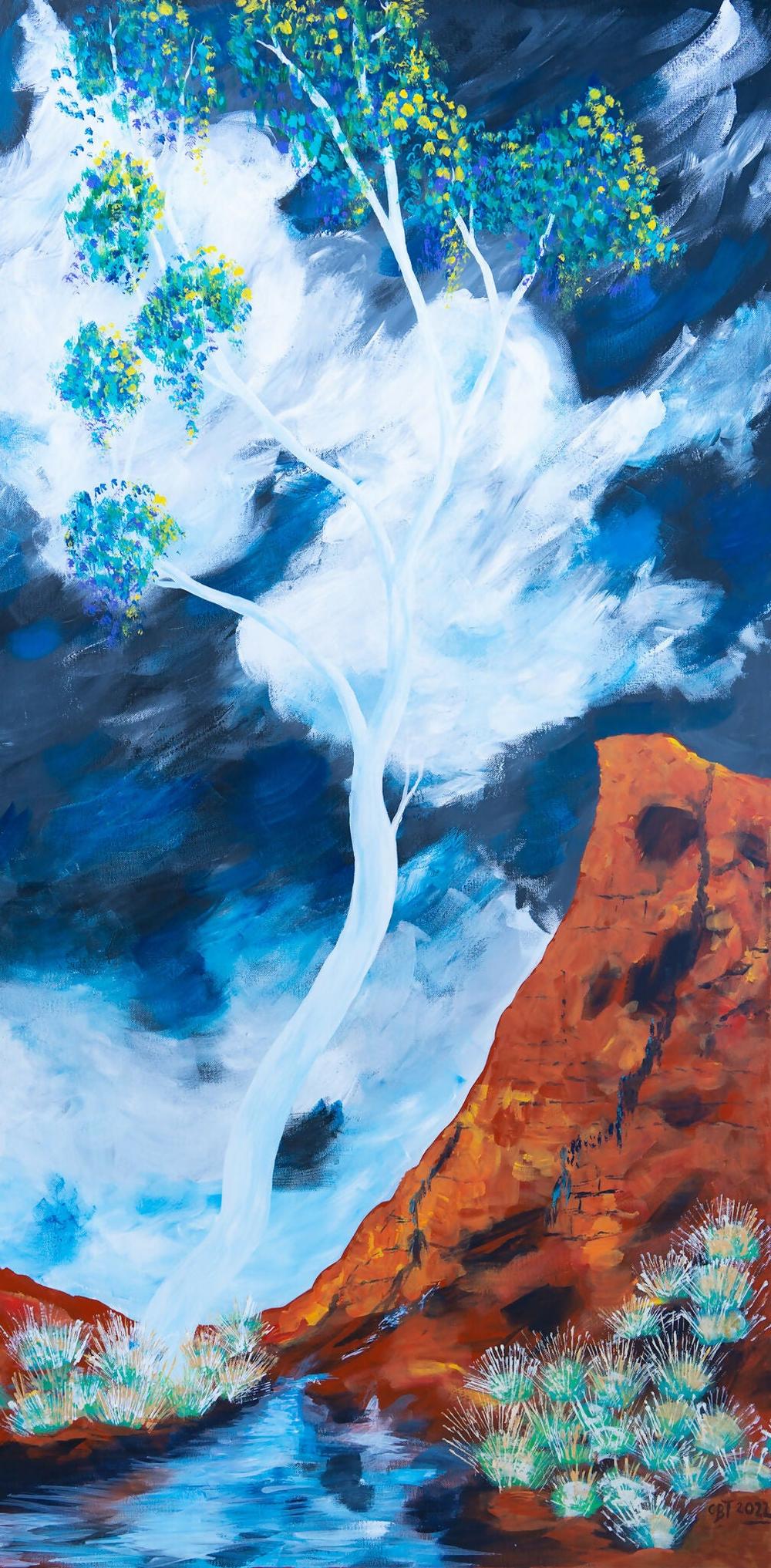 Reach For The Sky-by-Carolyn Brennan-Tucker-original art-Gioia