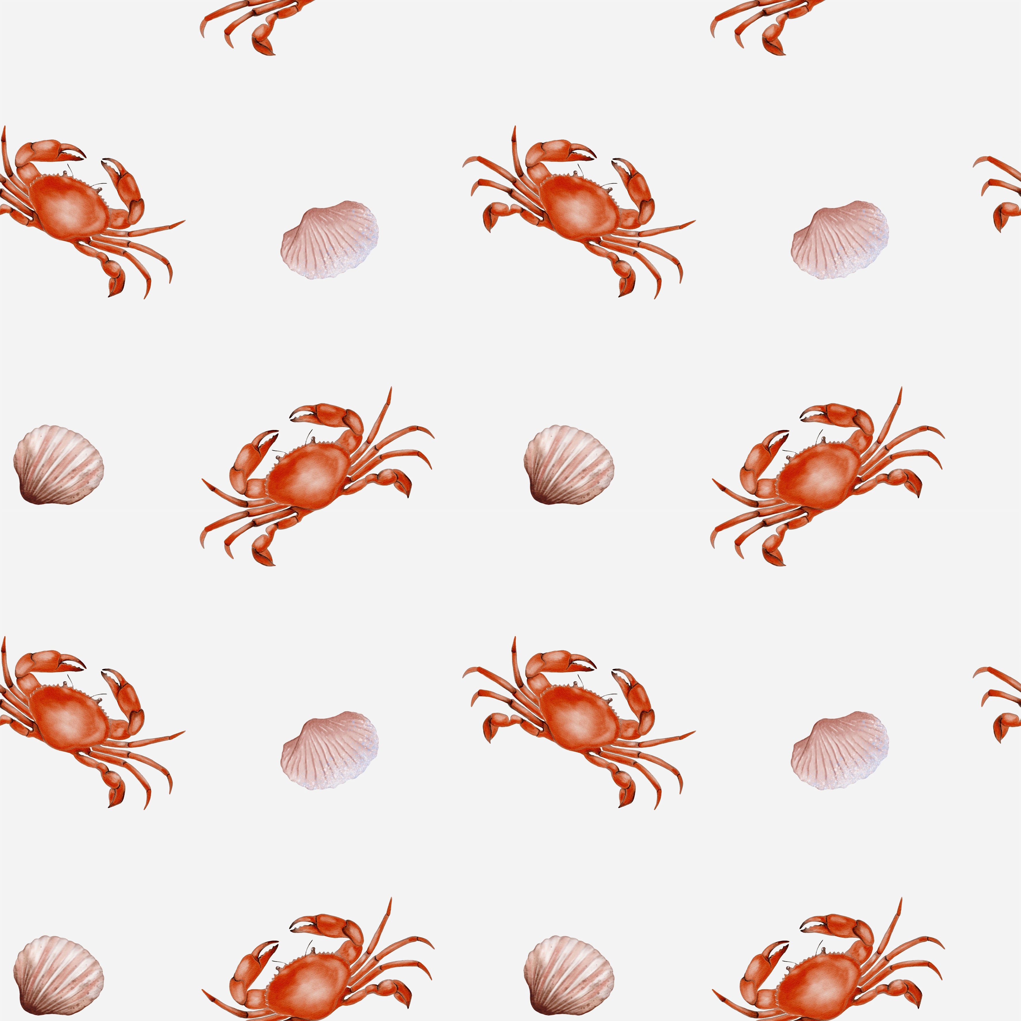 Red Crabs And Scallops-wallpaper-eco-friendly-easy-removal-Gioia Wall Art-1