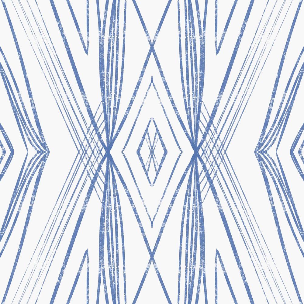 Reef Souvenirs, Blender Pattern, Blue-wallpaper-eco-friendly-easy-removal-Iryna Mushkarova-1