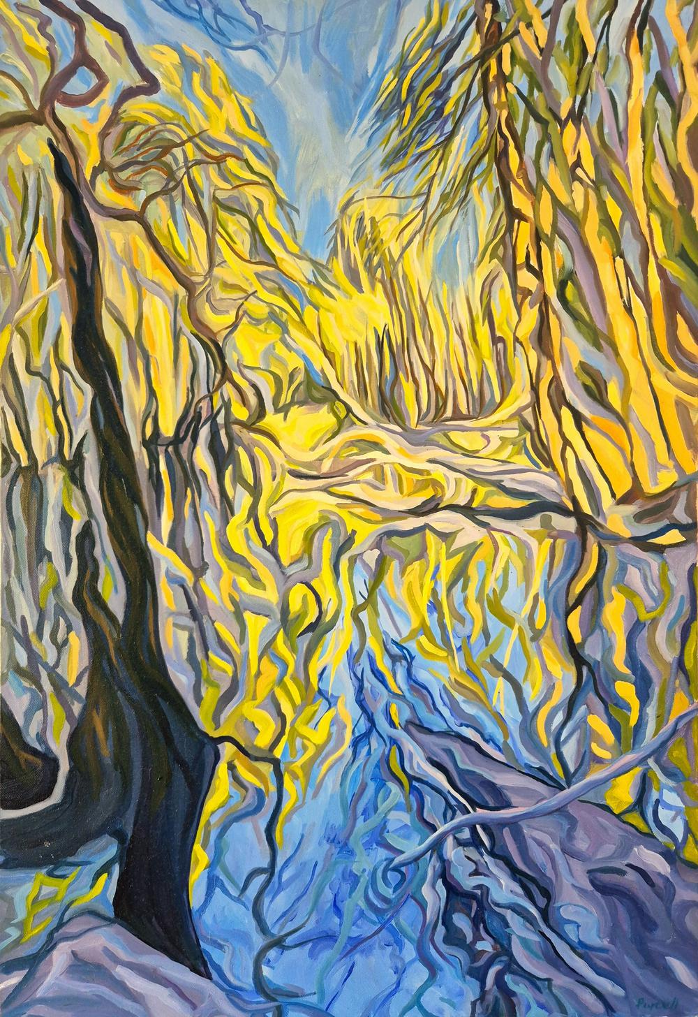 Reflections at Bongil-by-Brian Purcell-original art-Gioia