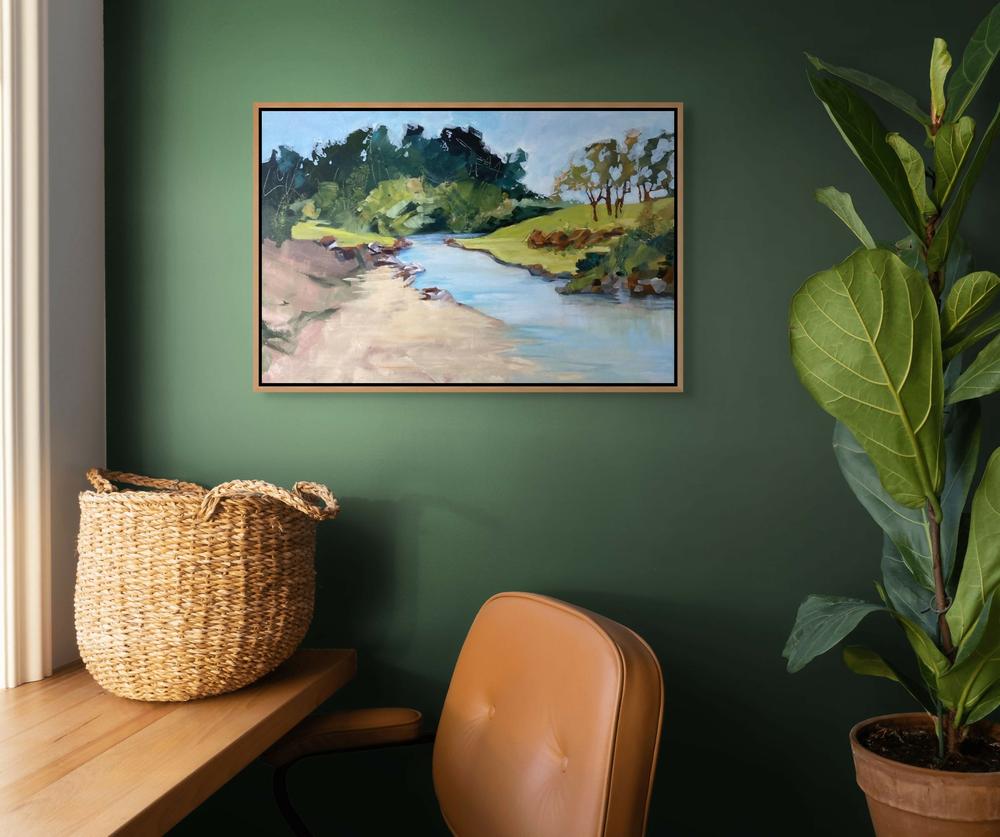 Rivers Bend-by-Claire Skeet-original art-Gioia