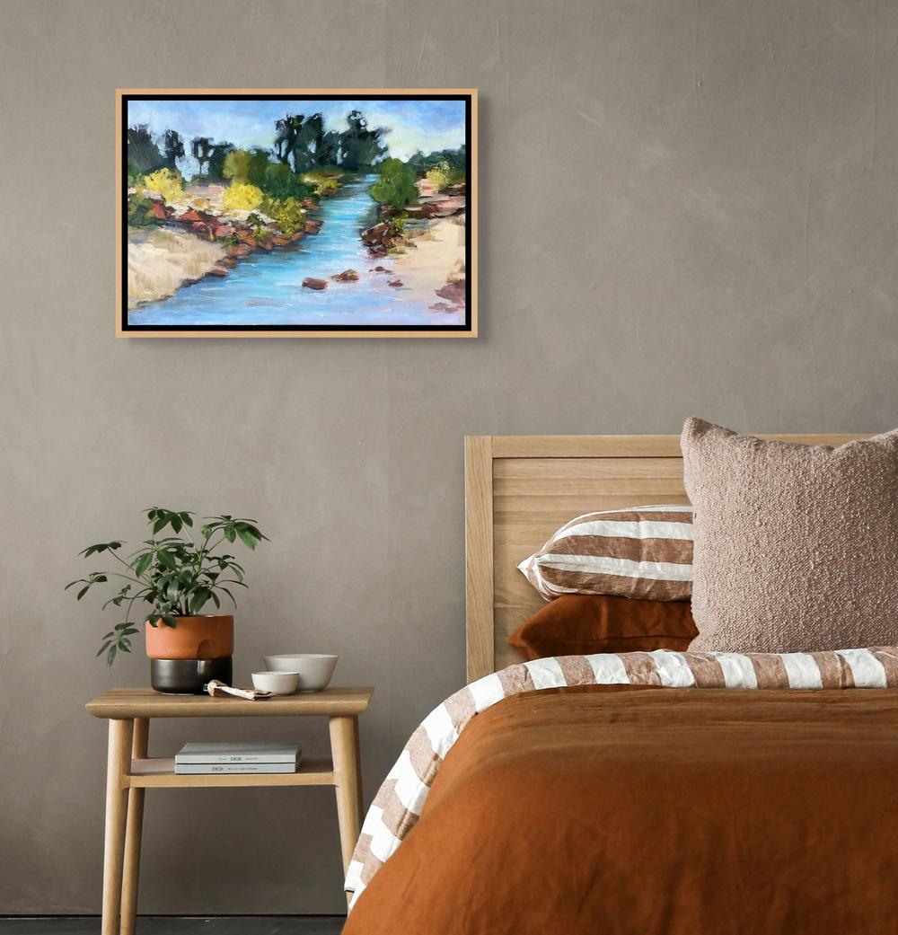 Rocky Stream-by-Claire Skeet-original art-Gioia