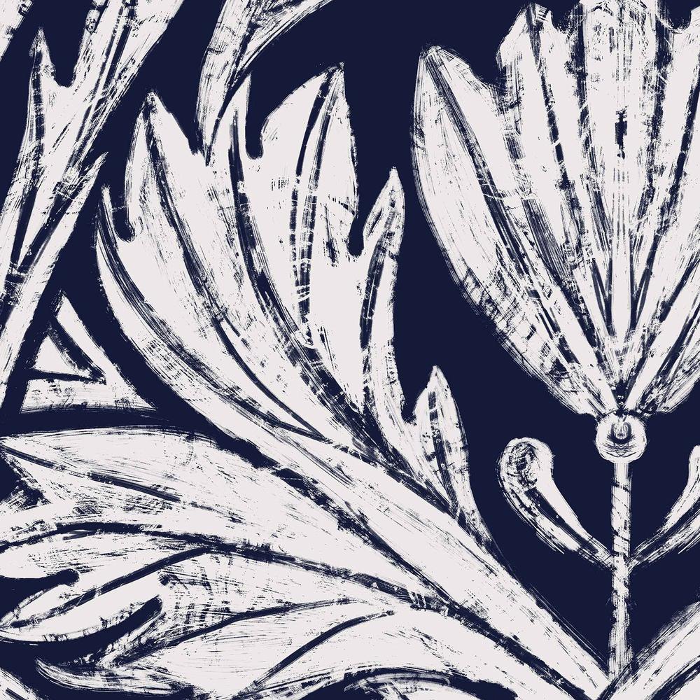 Rome Solo Pattern, Neon Navy-wallpaper-eco-friendly-easy-removal-Iryna Mushkarova-5