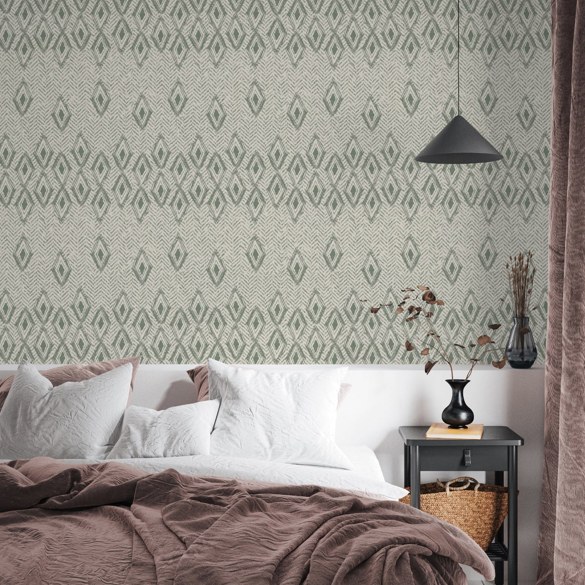 Rustic Diamond Chevron, Wallpaper Eco-friendly Peel & Stick removable