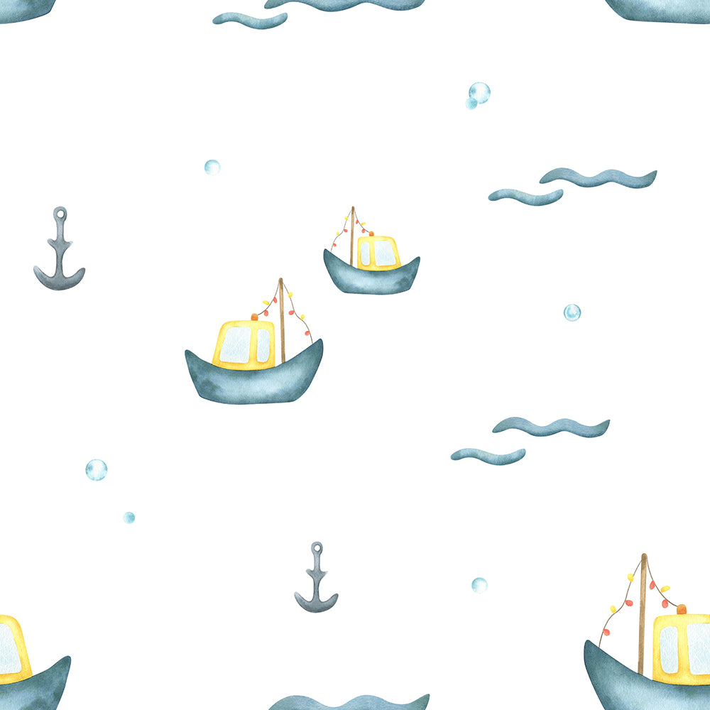 Sailboats And Coastal Waves-wallpaper-eco-friendly-easy-removal-Gioia Wall Art-1