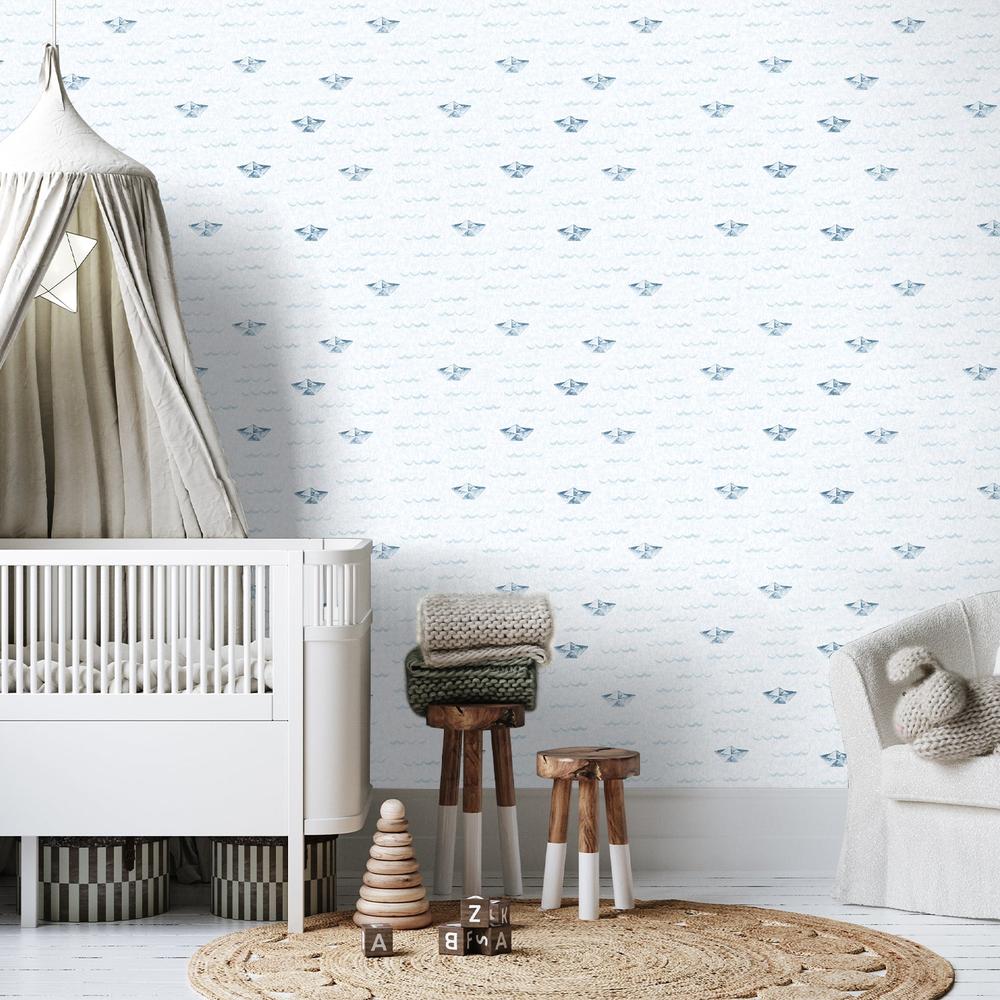 Sailing Paper Boats-wallpaper-eco-friendly-easy-removal-Gioia Wall Art-2