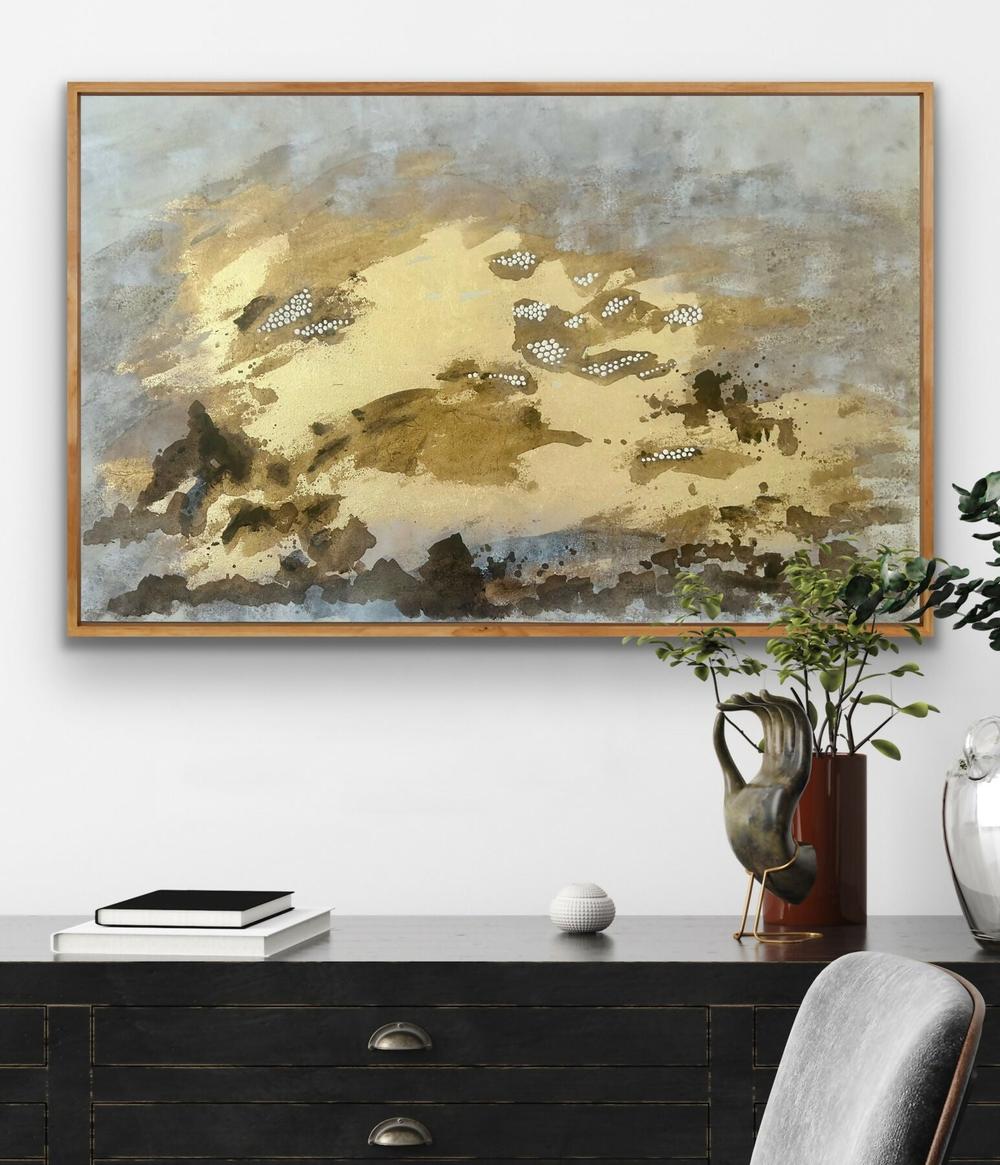 Sanctuary of Light (Oak Box Framed)-by-Gillian Deane Art-original art-Gioia