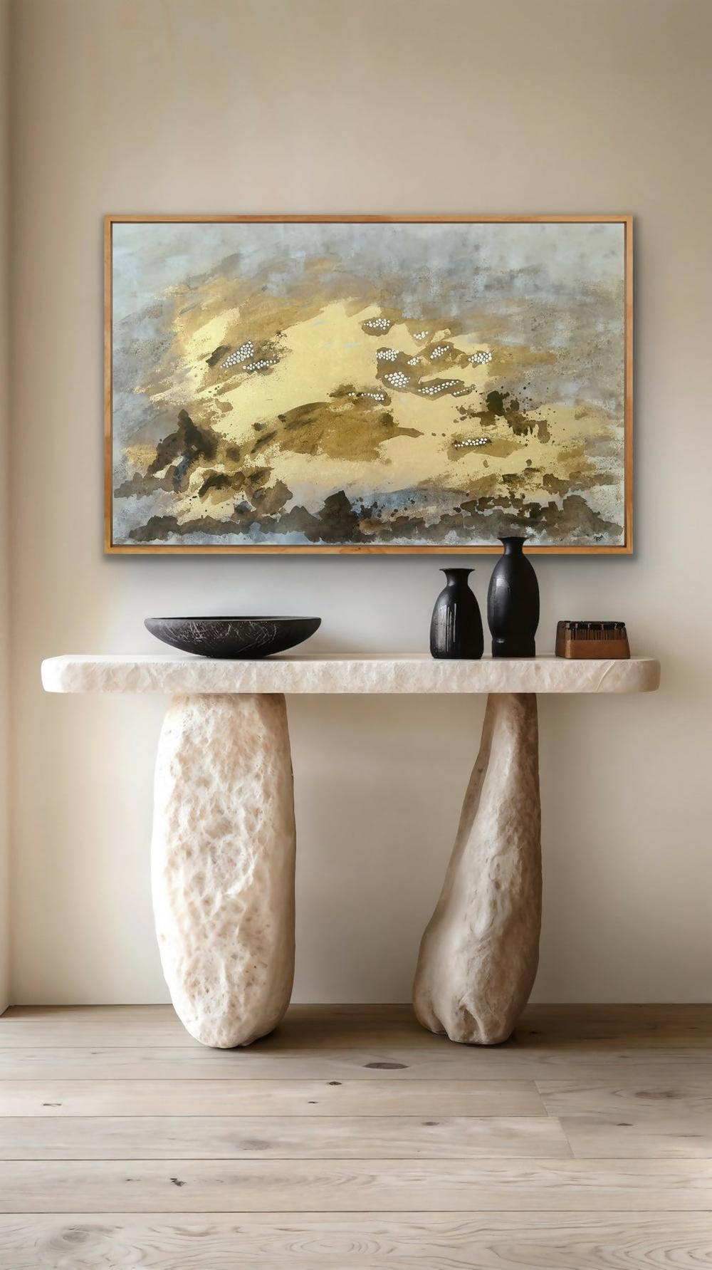 Sanctuary of Light (Oak Box Framed)-by-Gillian Deane Art-original art-Gioia