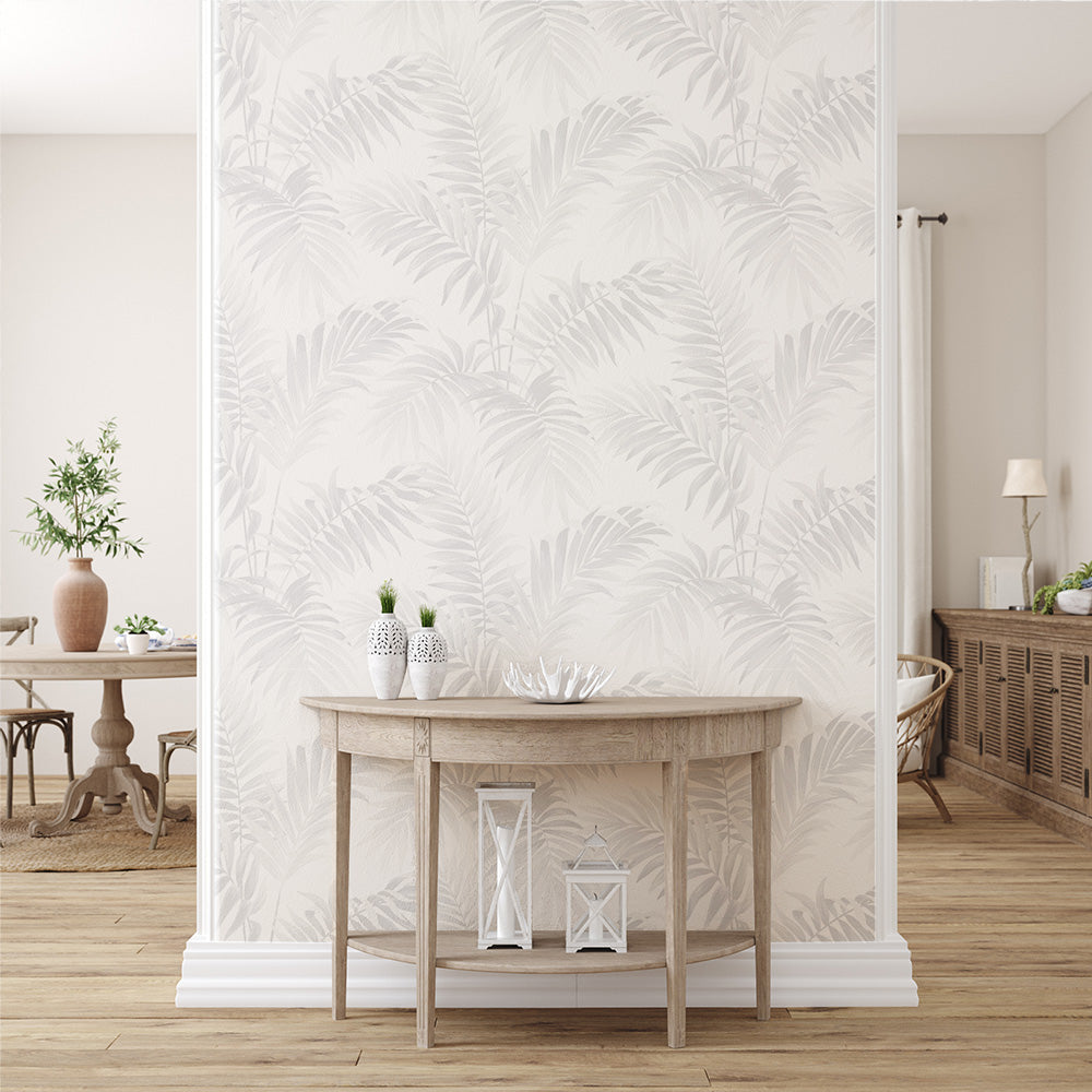 Sandy Palm Grey Wallpaper