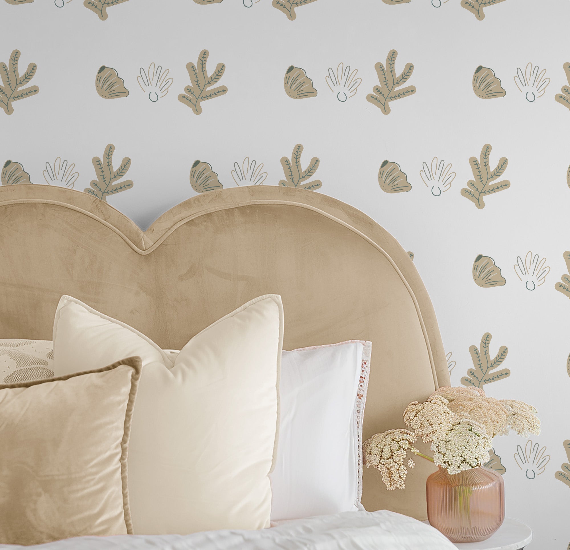 Sandy Shells And Corals-wallpaper-eco-friendly-easy-removal-Gioia Wall Art-5