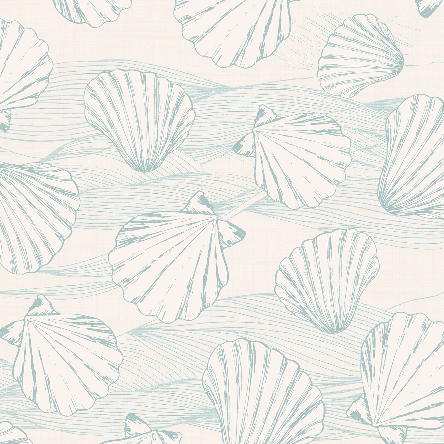 Scallops And Sea Waves-wallpaper-eco-friendly-easy-removal-Gioia Wall Art-3