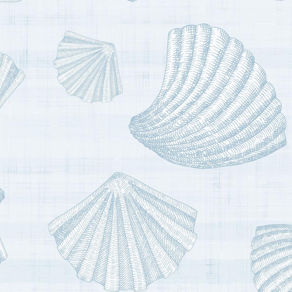 Scallops On Shades Of Blue-wallpaper-eco-friendly-easy-removal-Gioia Wall Art-3