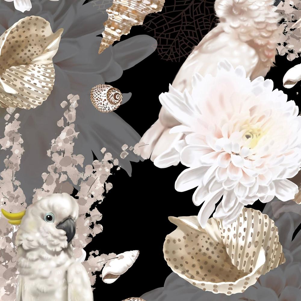 Seashells And Floral-wallpaper-eco-friendly-easy-removal-Gioia Wall Art-4