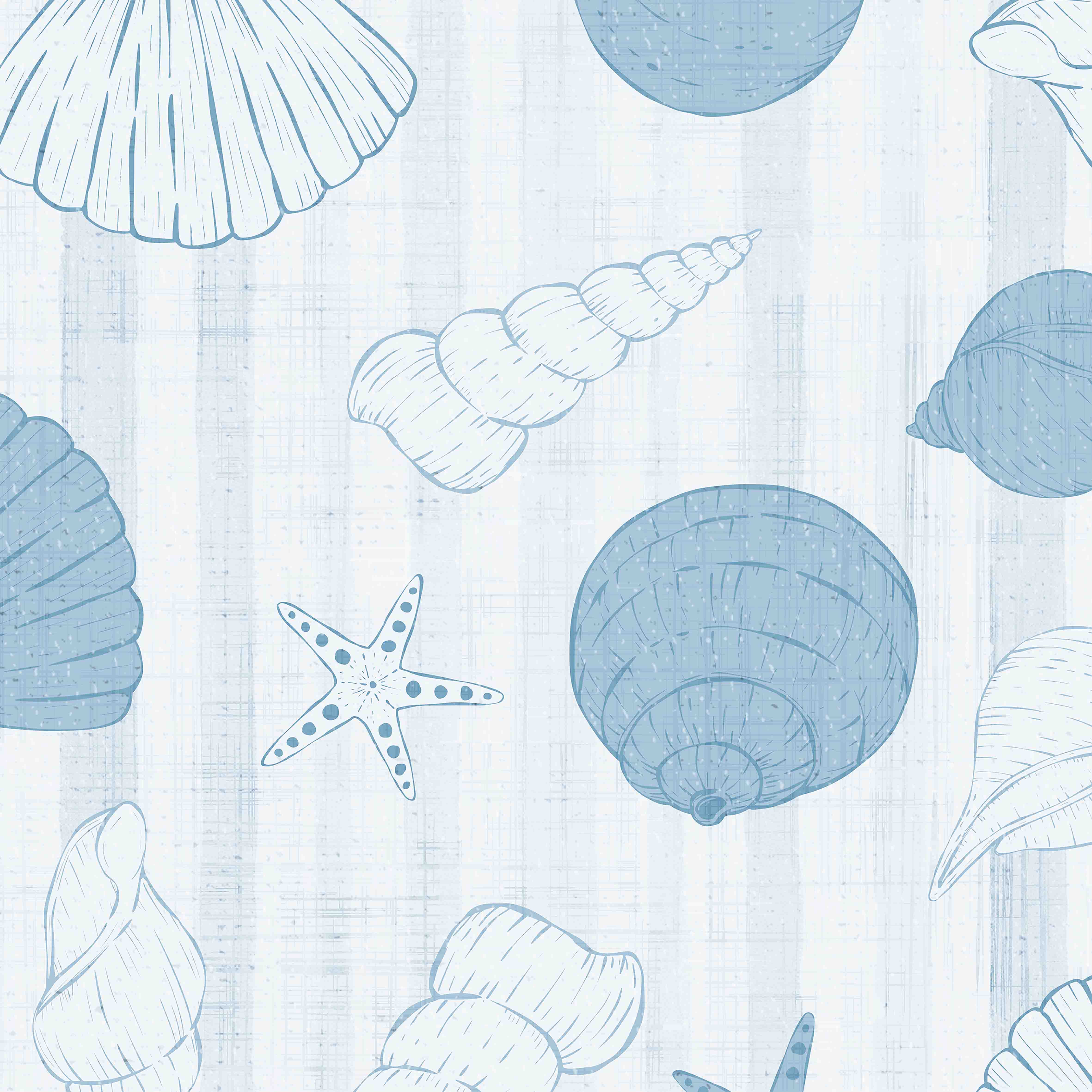 Seashells On Beach Stripes-wallpaper-eco-friendly-easy-removal-Gioia Wall Art-4