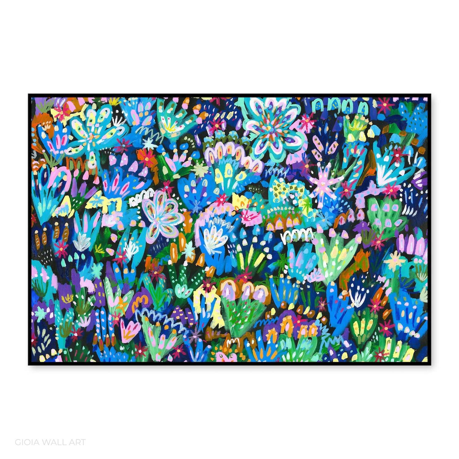 Secret Garden, Acrylic on Canvas, 90x140cm, By Victoria Corcoran , Original Artwork-by-Victoria Corcoran-original art-Gioia