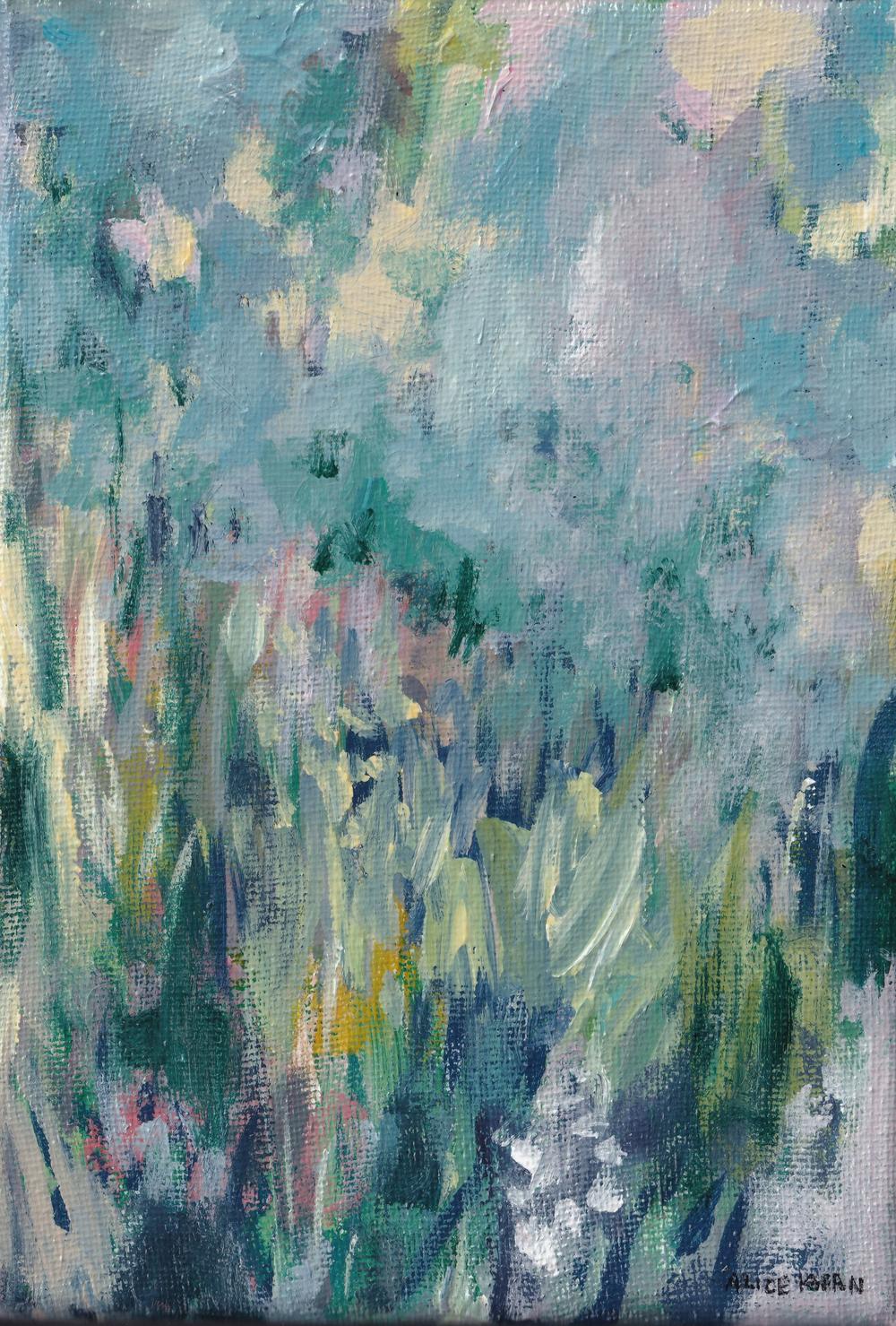 Seen Across the Meadow , Original Artwork-by-Alice Kwan-original art-Gioia