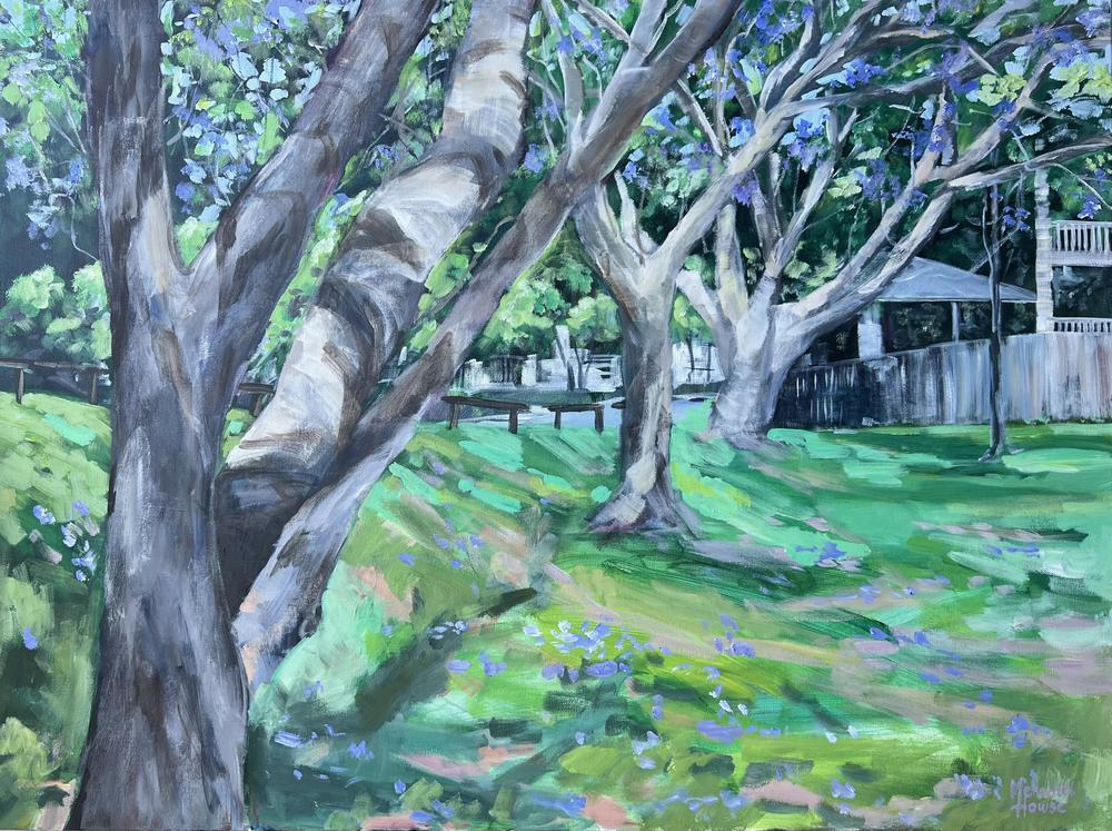 Seils Park Ashgrove, Original Hand-Painted Canvas By Meredith Howse-by-Meredith Howse-original art-Gioia